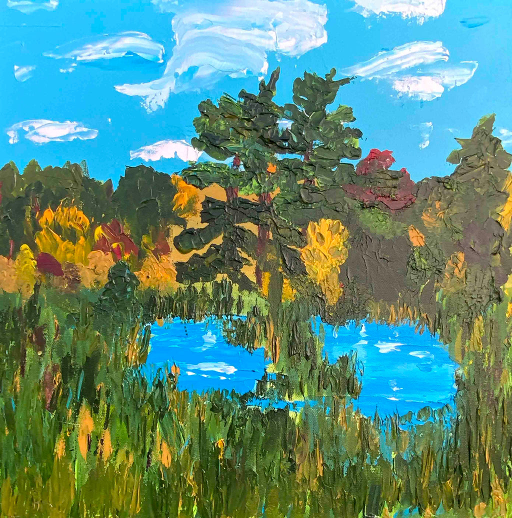 “A Gem North of Port Sandfield” - Original Impasto Acrylic | Louanne Ramage Fine Artist | 20x20