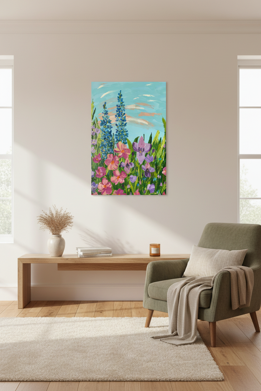 Reaching New Heights - Fine Art Canvas Print of Original Painting by Louanne Ramage Fine Artist