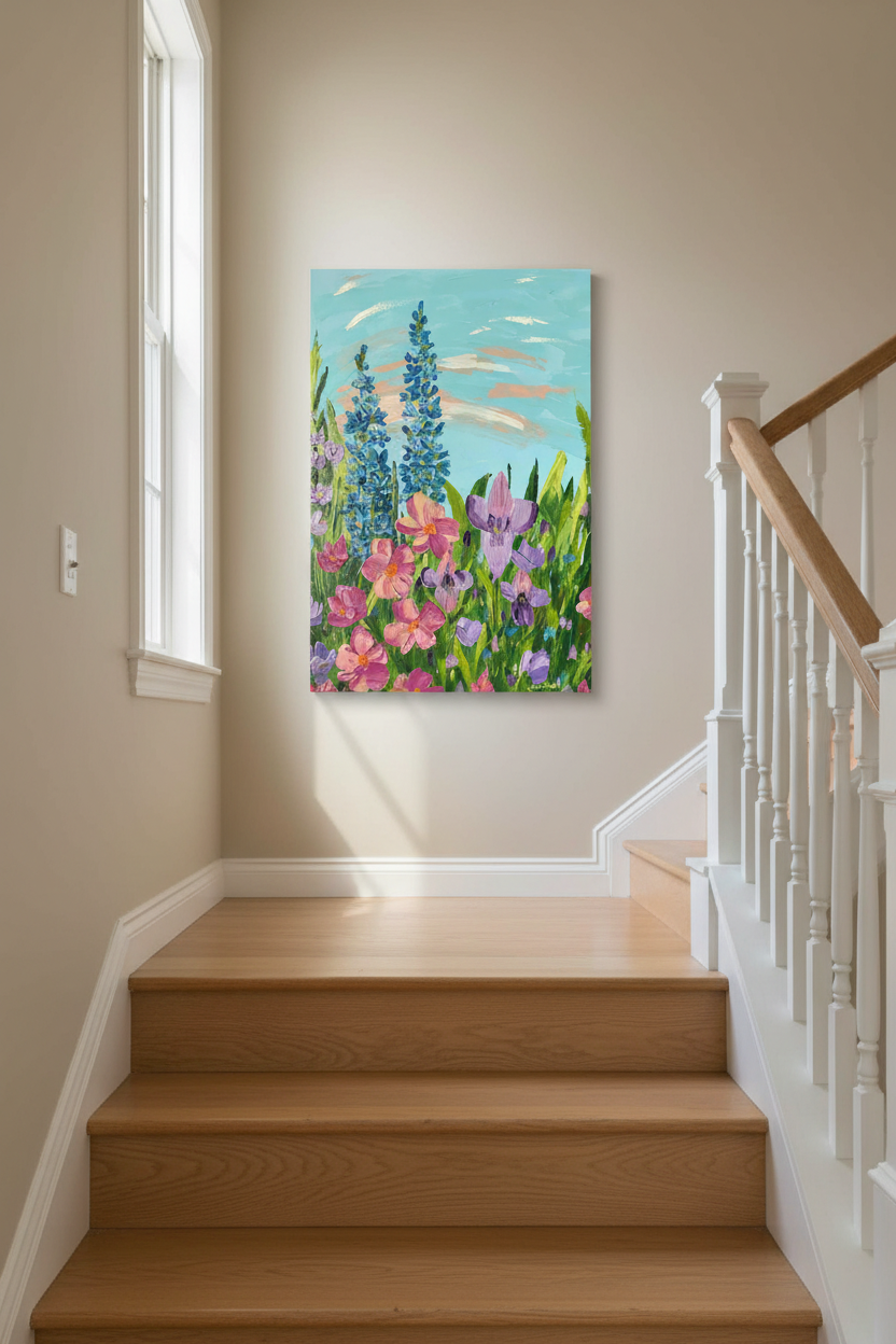 Reaching New Heights - Fine Art Canvas Print of Original Painting by Louanne Ramage Fine Artist