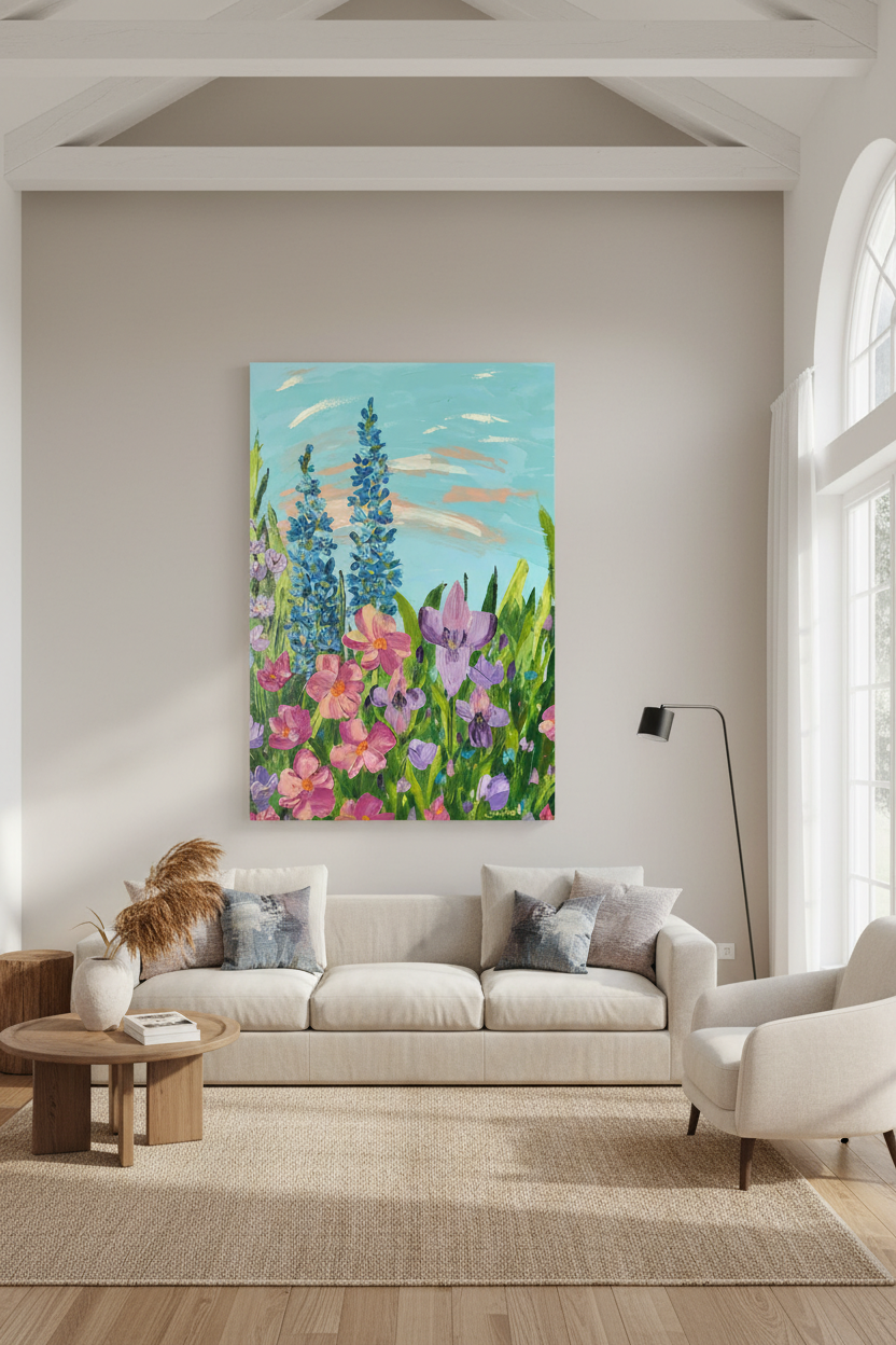 Reaching New Heights - Fine Art Canvas Print of Original Painting by Louanne Ramage Fine Artist