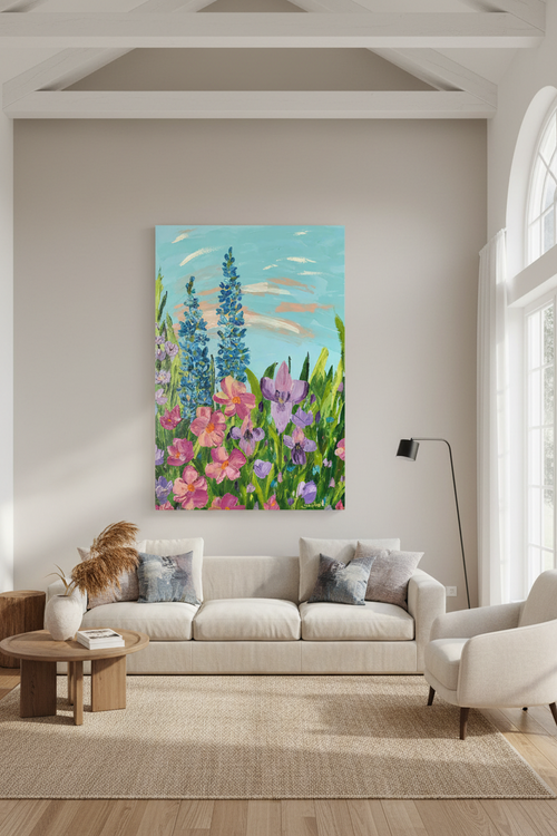 Reaching New Heights - Fine Art Canvas Print of Original Painting by Louanne Ramage Fine Artist
